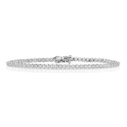 Diamond Bracelet In 9ct White Gold 
