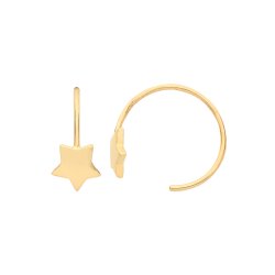 9ct Gold Star Wind On Drops 