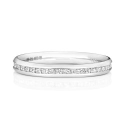 Diamond Channel Set Princess Cut Eternity Ring In Platinum 