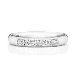 Diamond Grain Set Eternity Ring In Platinum 