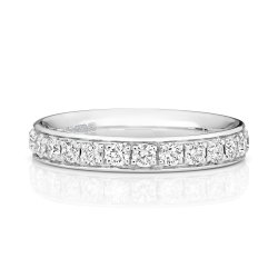 Diamond Grain Set Eternity Ring In Platinum 
