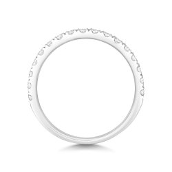 Diamond Cut Down Set Half Eternity Ring In Platnium 
