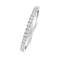 Diamond Cut Down Set Eternity Ring In 18ct White Gold 