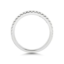 Diamond Cut Down Set Eternity Ring In 18ct White Gold 
