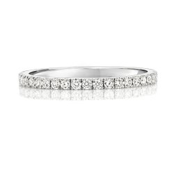 Diamond Cut Down Set Eternity Ring In Platnium 