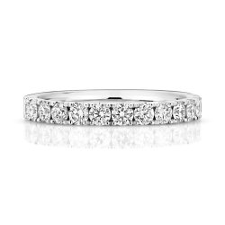 Diamond Cut Down Set Eternity Ring In Platnium 