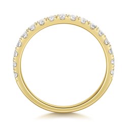 Diamond Cut Down Set Half Eternity Ring In 18ct Gold 