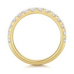 Diamond Cut Down Set Eternity Ring In 18ct Gold 