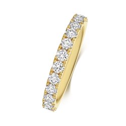 Diamond Cut Down Set Eternity Ring In 18ct Gold 