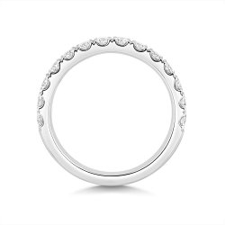 Diamond Cut Down Set Eternity Ring In 18ct White Gold 