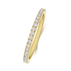 Diamond Cut Down Set Eternity Ring In 18ct Gold 