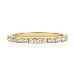 Diamond Cut Down Set Eternity Ring In 18ct Gold 