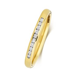 Diamond Channel Set Eternity Ring In 9ct Gold 