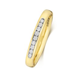 Diamond Channel Set Eternity Ring In 9ct Gold 