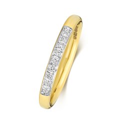 Diamond Grain Set Eternity Ring In 9ct Gold 