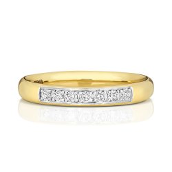Diamond Grain Set Eternity Ring In 9ct Gold 