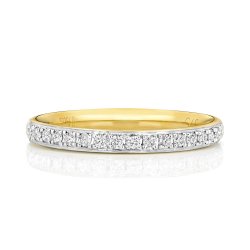 Diamond Grain Set Eternity Ring In 9ct Gold 