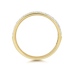 Diamond Grain Set Eternity Ring In 9ct Gold 