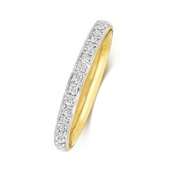 Diamond Grain Set Eternity Ring In 9ct Gold 