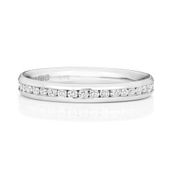 Diamond Channel Set Eternity Ring In 9ct White Gold 