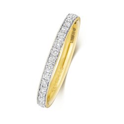 Diamond Grain Set Eternity Ring In 9ct Gold 