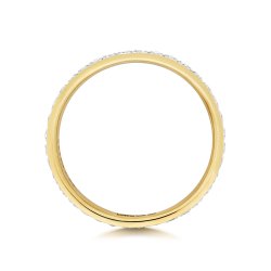 Diamond Grain Set Eternity Ring In 9ct Gold 