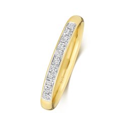 Diamond Grain Set Eternity Ring In 9ct Gold 