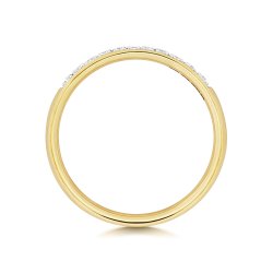 Diamond Grain Set Eternity Ring In 9ct Gold 