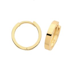 9ct Gold Square Hinged Hoops 