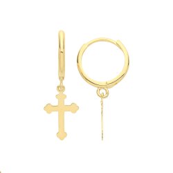 9ct Gold Cross Drops 