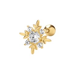 9ct Gold Cz Compass Cartilage Stud 
