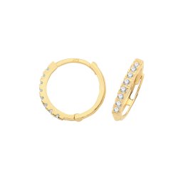 9ct Gold Cz Huggies 
