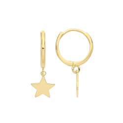 9ct Gold Star Drops 