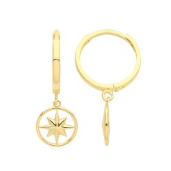 9ct Gold Compass Drops 