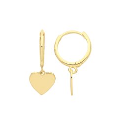 9ct Gold Heart Drops 