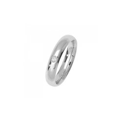 Diamond Gipsy Set Traditional Court Wedding Ring In 18ct White Gold WQ214WD-