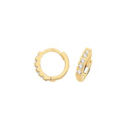 9ct Gold Cz Huggies 
