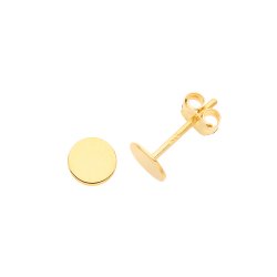 9ct Gold Disc Studs 