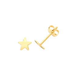 9ct Gold Star Studs 