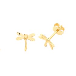9ct Gold Dragonfly Studs 