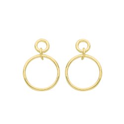 9ct Gold Double Circle Drops 