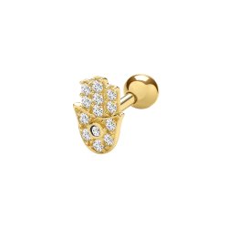 9ct Gold Cz Hamsa Cartilage Stud 
