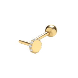 9ct Gold Cz Drawing Pin Cartilage Stud 