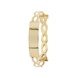 9ct Gold Babies' Entwined Expandable Id Bangle 