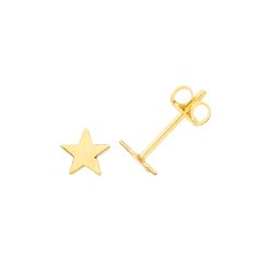 9ct Gold Star Studs 