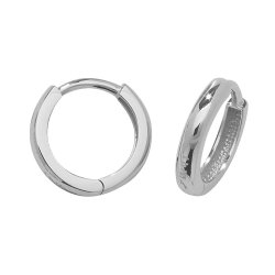 9ct White Gold Hinged Hoops 