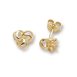 9ct Gold Knot Studs 