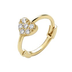 9ct Gold Cz Heart Cartilage Hoop 