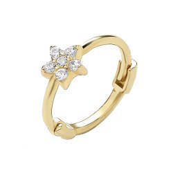 9ct Gold Cz Flower Cartilage Hoop 