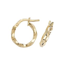 9ct Gold Twisted Hoops ER1008-
